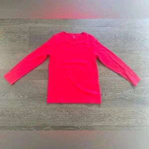 Appleseeds Red Long Sleeve Shirt Size Small 100% Cotton EUC Christmas